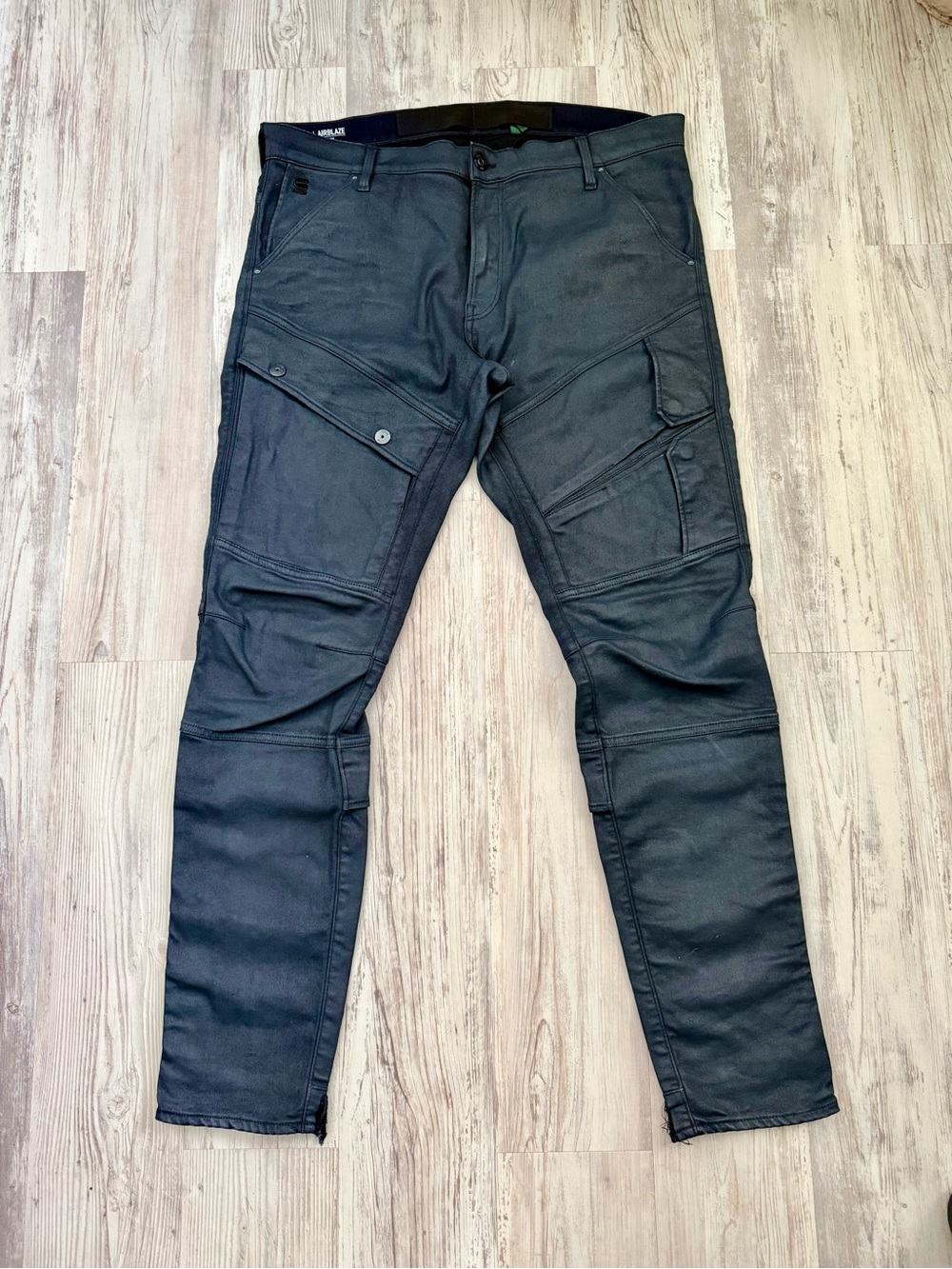 G-Star RAW Airblaze 3D Skinny 40x34 Coated Black Soot Metalloid Utility Jeans